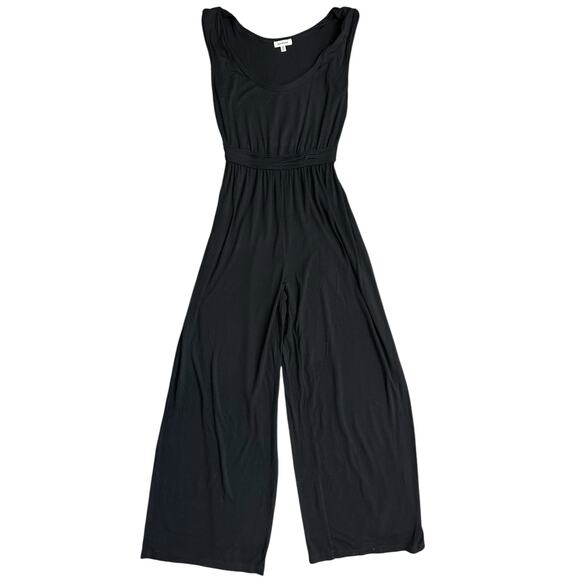 2/$15 Max Studio Wide Leg Jumpsuit Black Sleeveless Scoop Neck Size XS - Picture 2 of 9